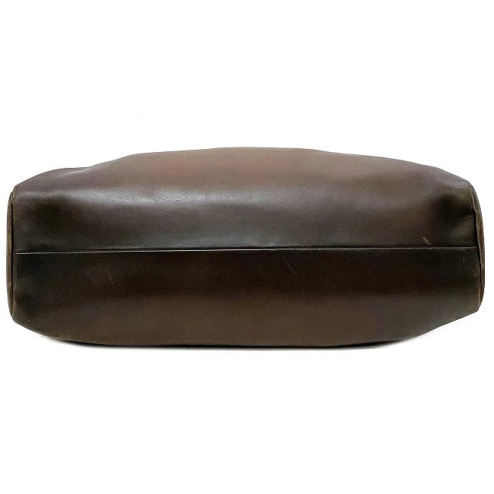 Gucci Handbag Brown Leather Wood Boston Bag Belt Closure Logo - Picture 4 of 10